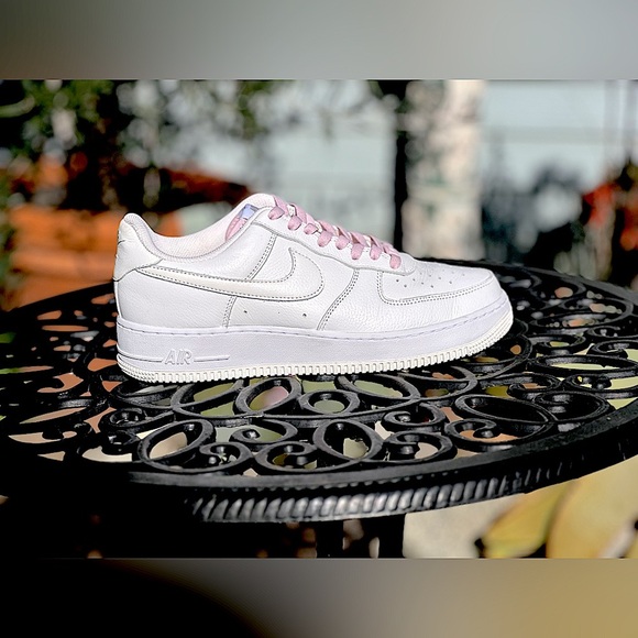 Nike — White x Pink Customized Air Force 1s - Picture 2 of 7